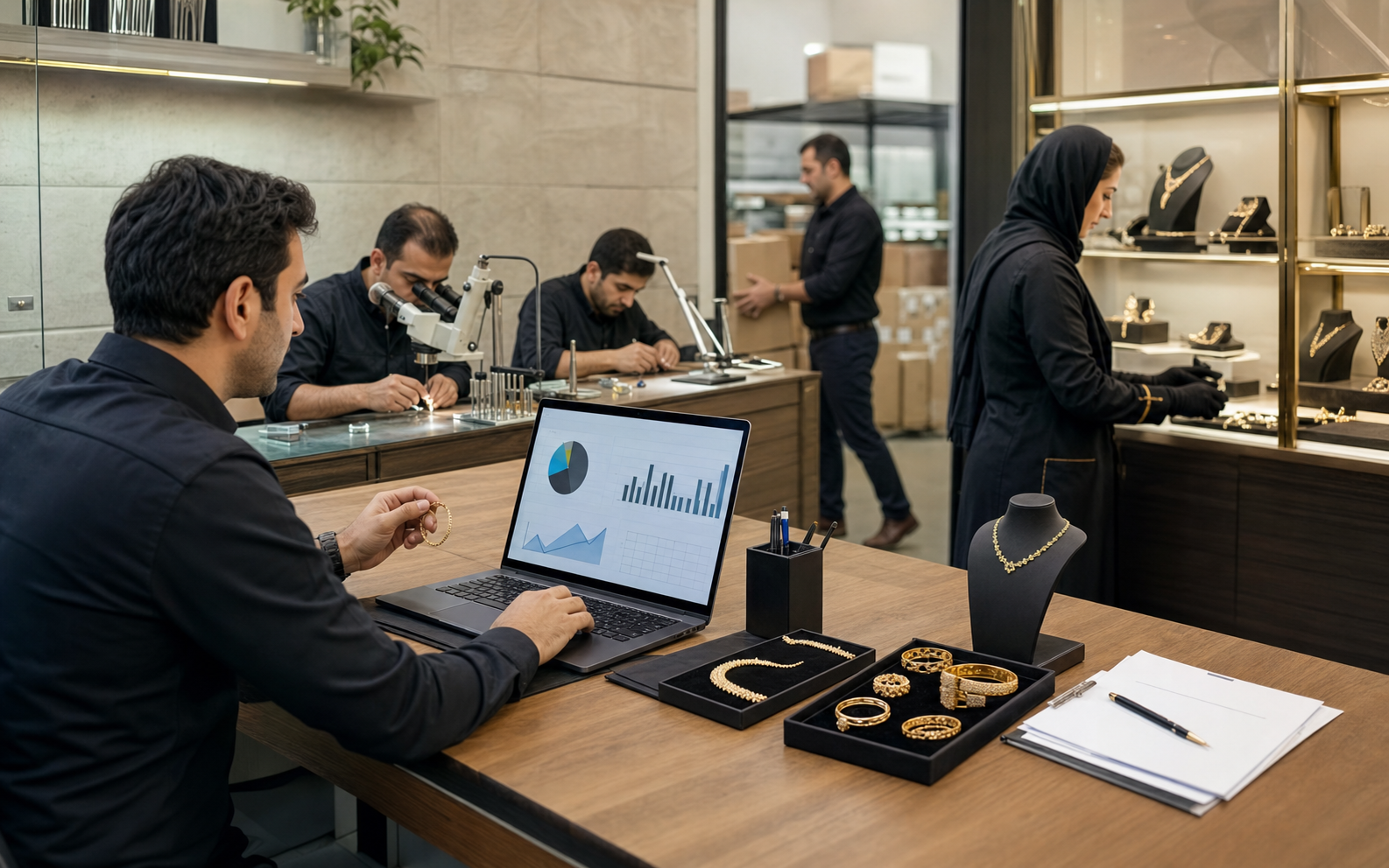 برنامه‌ریزی تولید در کارگاه طلا؛ از سفارش تا ظرفیت و کنترل کیفیت